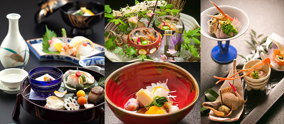 Delikate japanische Küche, die die Jahreszeiten widerspiegelt